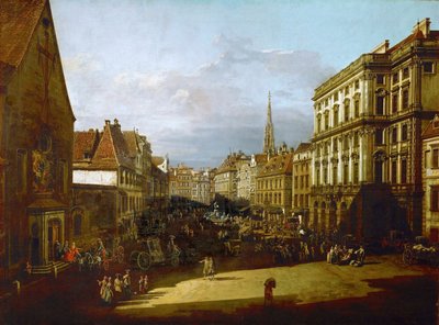 View of Vienna, Flour Market seen from Southwest to Northeast by Bernardo Bellotto